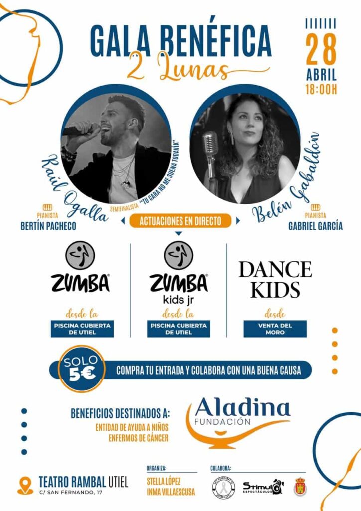 Gala Benéfica 2 Lunas solidaria con Aladina