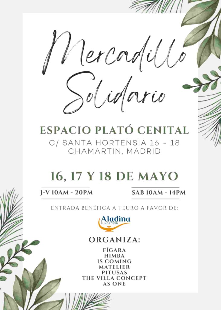 Mercadillo solidario a favor de Aladina