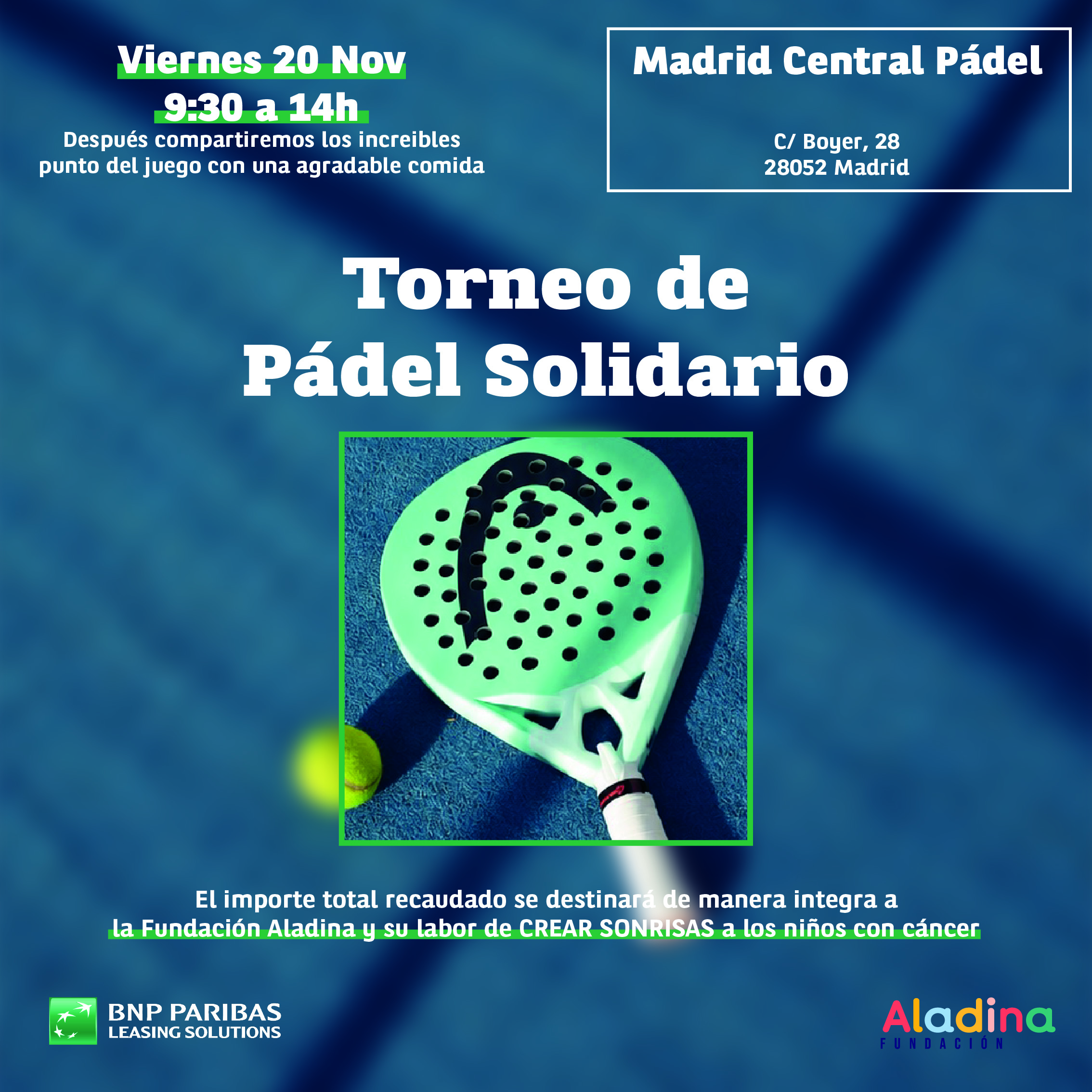 VI TORNEO DE PADEL SOLIDARIO BNP PARIBAS LEASING SOLUTIONS (2026)
