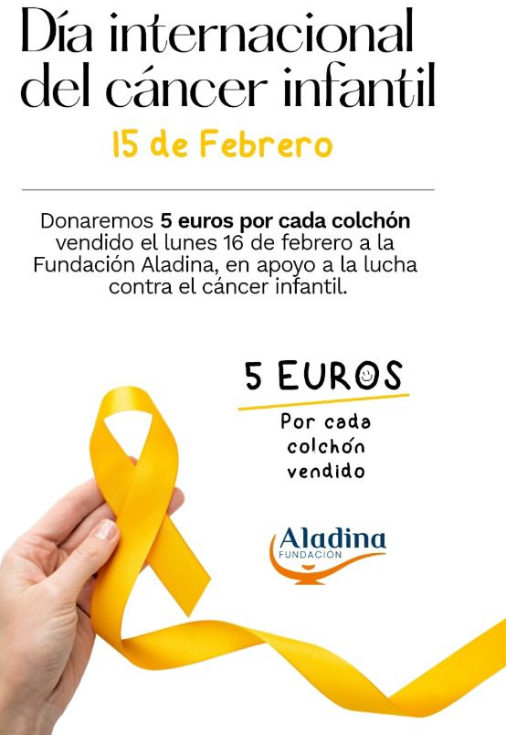 Gomarco donará 5€ a Aladina por cada colchón vendido el 16 de febrero